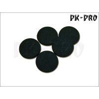 40mm rund Bases Textured (Magnet Slot + 2x optional Miniature Slot) (5x)