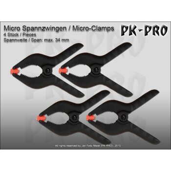 Micro Clamps 34mm 4pcs.
