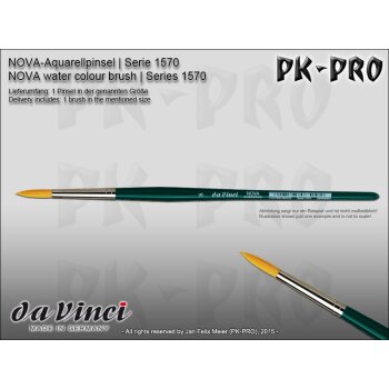 DaVinci NOVA Water Colour Brush - Series 1570 - Size 2/0