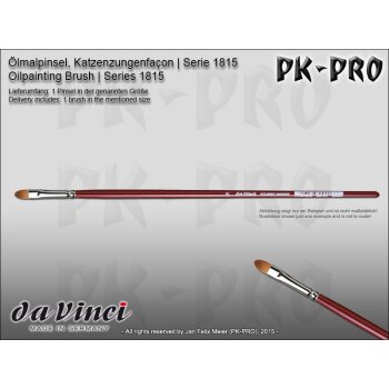 DaVinci Oilpainting Brush - Series 1815 - Size 0