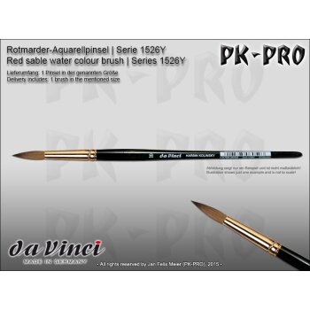 DaVinci Harbin Rotmarder Aquarellpinsel - Serie 1526y - Gr. 2