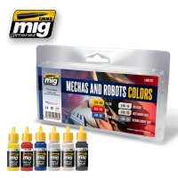 A.MIG-7127 Mechas And Robots Colors (6x17mL)