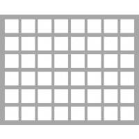 FS050I048BO 50 mm Full-Size Schaumstoffeinlage mit 48 quadratischen Fächer und angeklebtem Boden (will be ordered for you/not a stock item)