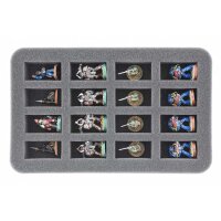 HS035BO 35 mm Half-Size Schaumstoff mit 16 Fächern und angeklebtem Boden (wird für Sie bestellt/kein Lagerartikel)