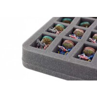 HS035C5BO 35 mm Half-Size Schaumstoff mit angeklebtem Boden - 20 konisch Fächer (will be ordered for you/not a stock item)