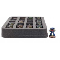 HS035C5BO 35 mm Half-Size Schaumstoff mit angeklebtem Boden - 20 konisch Fächer (will be ordered for you/not a stock item)