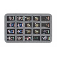 HS035C5BO 35 mm Half-Size Schaumstoff mit angeklebtem Boden - 20 konisch Fächer (will be ordered for you/not a stock item)