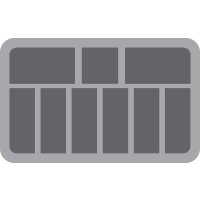 HS035I004BO 35 mm Half-Size Schaumstoff mit 9 Fächern und angeklebtem Boden (wird für Sie bestellt/kein Lagerartikel)