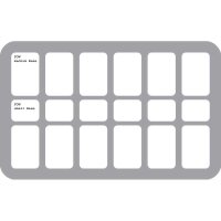 HS050BF01BO 50 mm Half-Size Schaumstoff mit angeklebtem Boden FOW - 12 Medium & 6 Small Bases (will be ordered for you/not a stock item)