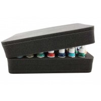 HS050P1BO 50 mm Half-Size Schaumstoff mit angeklebtem Boden - 37 runde Fächer (will be ordered for you/not a stock item)