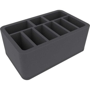 HS110I004BO 110 mm Half-Size Schaumstoff mit 9 Fächern und angeklebtem Boden (will be ordered for you/not a stock item)