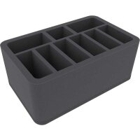 HS110I004BO 110 mm Half-Size Schaumstoff mit 9 Fächern und angeklebtem Boden (will be ordered for you/not a stock item)