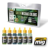 A.MIG-7149 Green Mechas Colors (6x17mL)