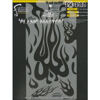 IWATA-ARTOOL Flame Master Schablonen-Set (All 2)-(FH FM 3)