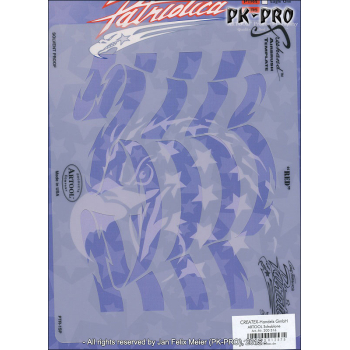 IWATA-ARTOOL Patriotica Schablone Red-(PTR 1 SP)