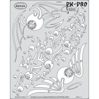 IWATA-ARTOOL Kustom Kulture Schablone Fly Ballz-(KKFX 15 SP)