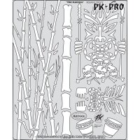 IWATA-ARTOOL FX Schablone Tiki-Madness-(KFX 1SP)