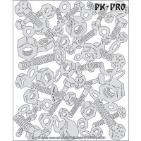 IWATA-ARTOOL FXII Schablone Nutz N Boltz-(FXII 9SP)