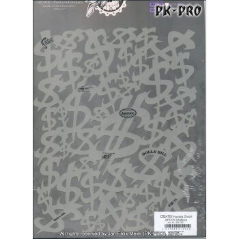 IWATA-ARTOOL FXII Schablone Dolla Bill-(FXII 11SP)