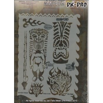 IWATA-ARTOOL Tiki Master Schablone Kona Tiki-(FH TM 2)