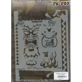 IWATA-ARTOOL Tiki Master Schablonen-Set (All 6)-(FH TM 7)