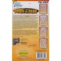 IWATA-ARTOOL Flame-o-Rama Mini-Schablonen-Set (4)-(FH FOR 5 MS)