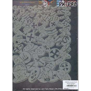 IWATA-ARTOOL Piracy Schablone Pieces of Eight-(FH PRY 6)