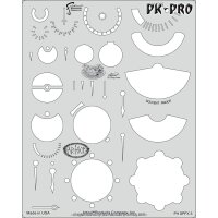 IWATA-ARTOOL Steampunk FX Schablone Gauges-(FH SPFX 3)