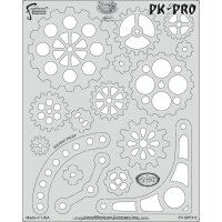 IWATA-ARTOOL Steampunk FX Schablone Gear Drives-(FH SPFX 6)