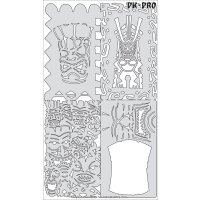 IWATA-ARTOOL Nano-Schablone Tikiville-(FH N S6)