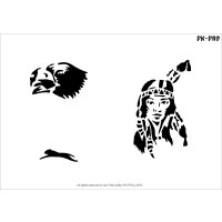 Tattoo-Stencil "Indianer"