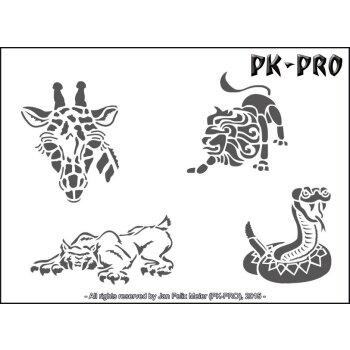 Mylar Stencil Wildlife (4 Motive)