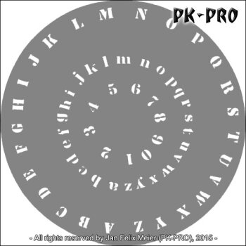 CREAEX Fingernail-Stencil Buchst./Zahl