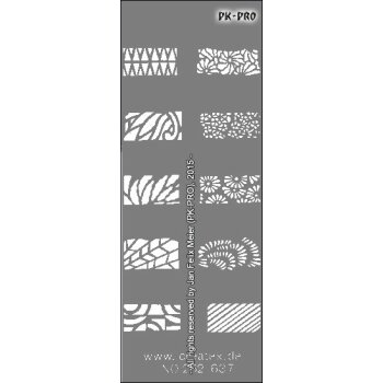 Round and rectangular stencils made of Mylar