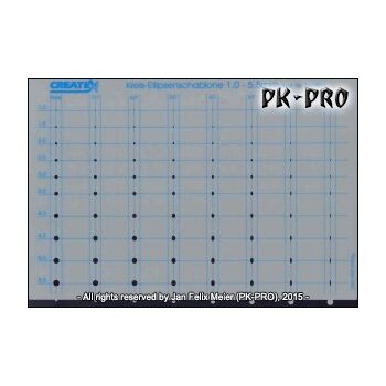 Stencil Circles/Ovals 1.0 mm  -  5.5 mm