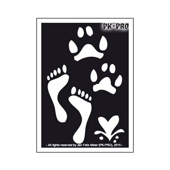 Tattoo-Schablone Foot Steps