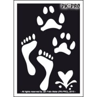 Tattoo-Schablone Foot Steps