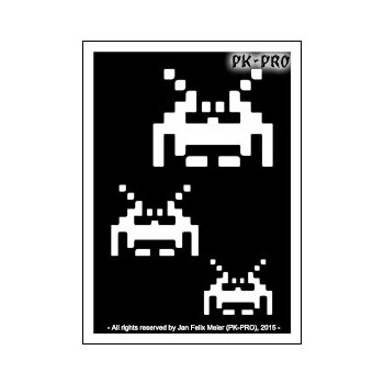 Tattoo-Stencil Space Invader