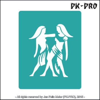 Tattoo-Schablone Zodiac Sign Zwilling